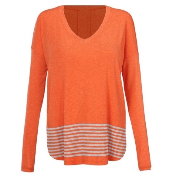 Cabi | Hangout Tee Oversized Orange Gray Size XS - Picture 1 of 8